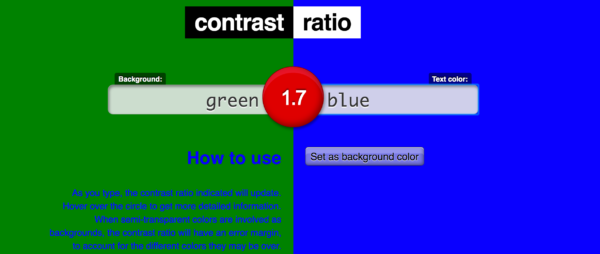 Contrast Ratio test