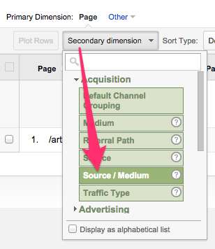 source/medium secondary dimension custom campaigns google analytics