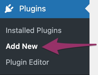 Add New option in Plugins menu item