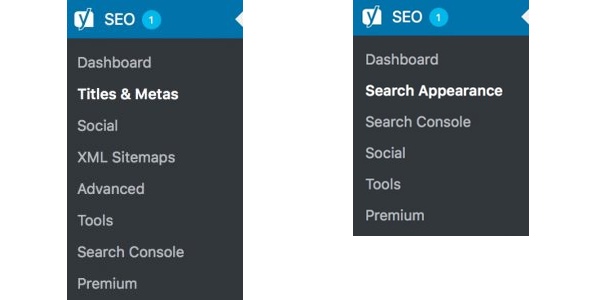 old vs new menu yoast seo 7.0