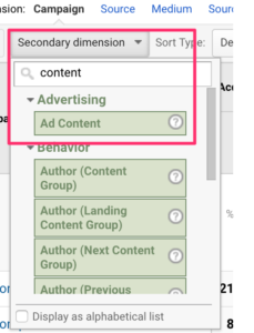 utm_content in Google Analytics