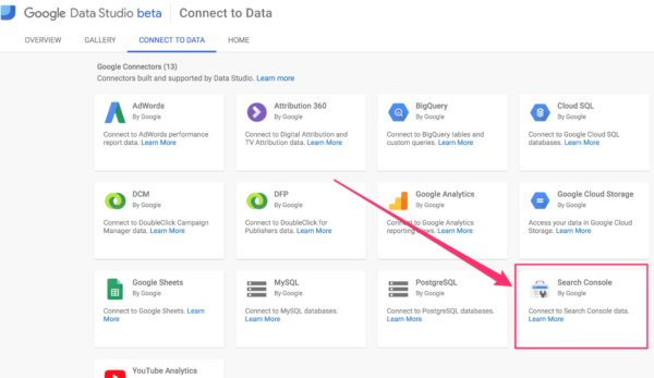 Data Studio Connect to Data